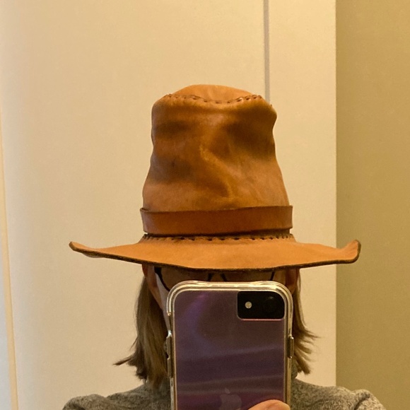 Vintage Leather Cowboy Hat XS - Picture 9 of 9